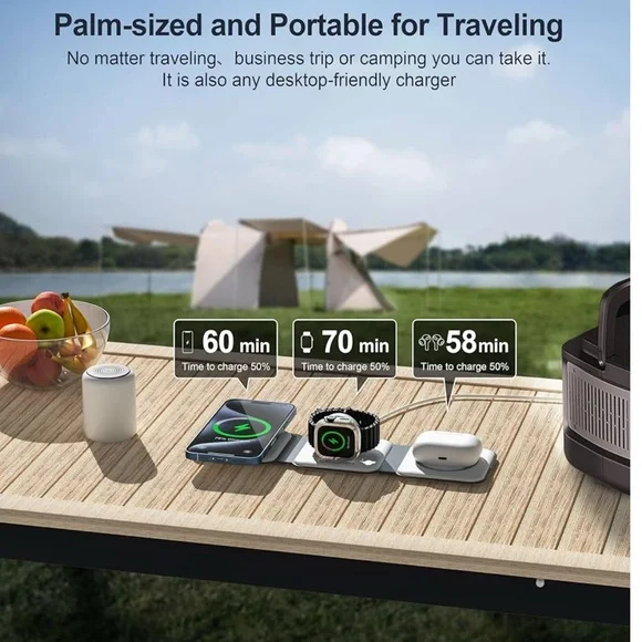 UCOMX 3 in 1 Charging Station for Multple Devices,Foldable 3 in 1 Wireless - Picture 2 of 3